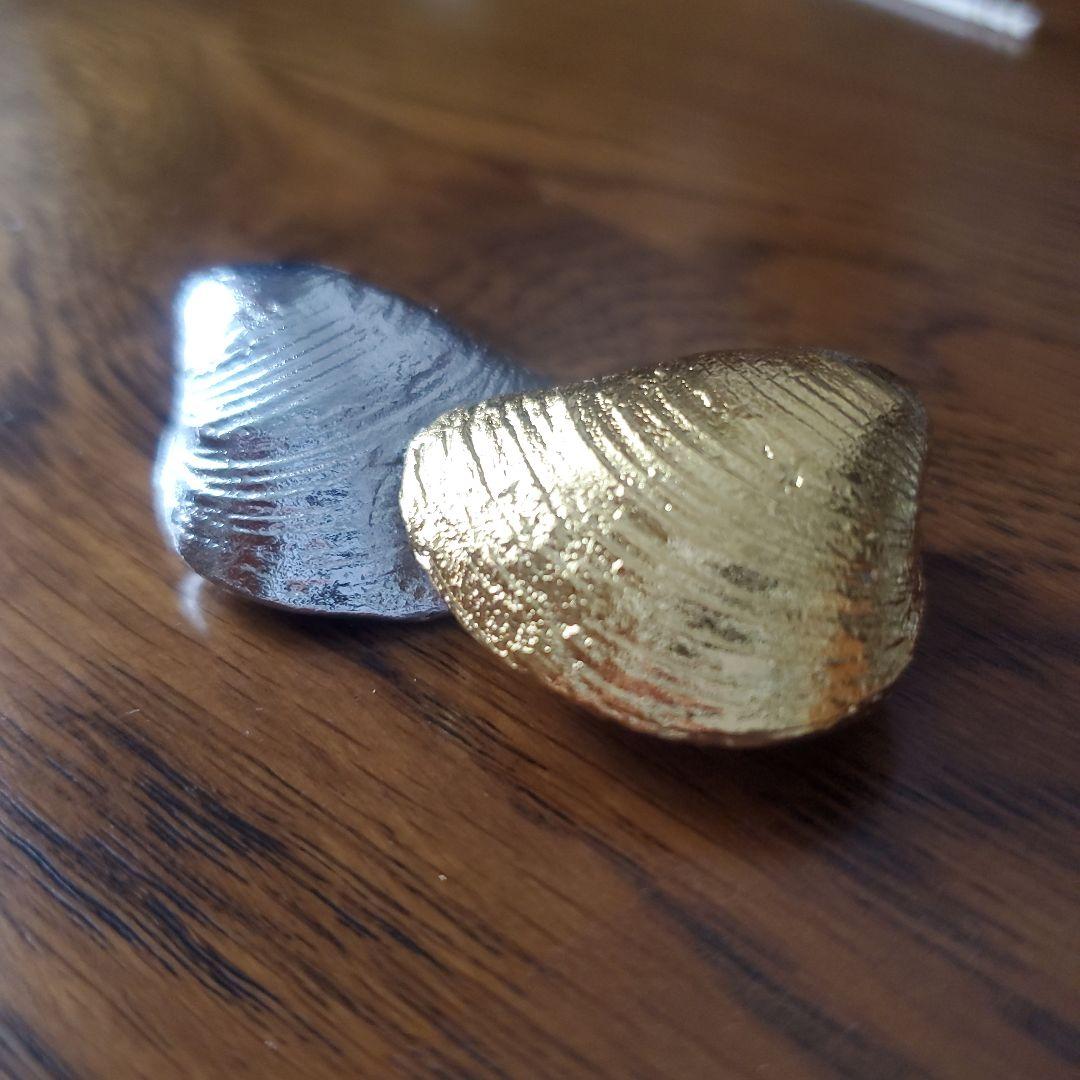 彫金　筆おき 彫塑家 山田良定作 筆枕 「旭」 略歴・共箱付属