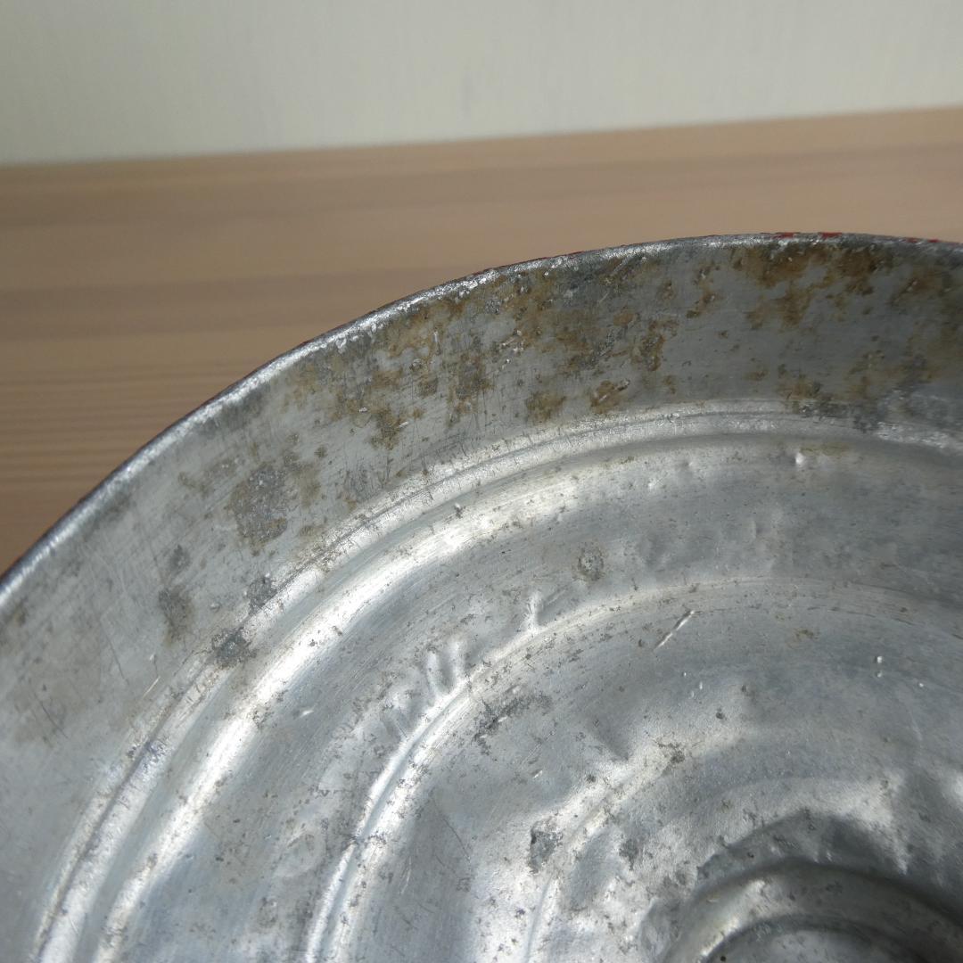 ガラス瓶　骨董　駄菓子屋　赤いアルミ製蓋付き　大きめ　高さ約33.5cm