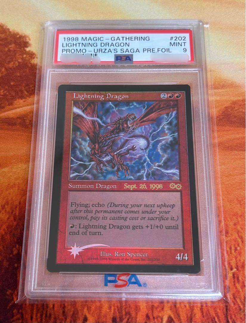 MTG 稲妻のドラゴン プレリリース FOIL / PSA9