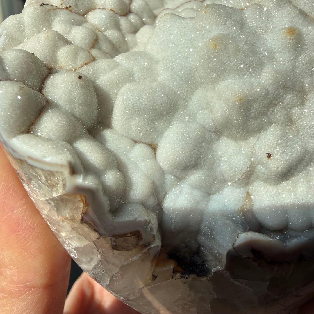 天然石シュガー瑪瑙の原石　置物　NO.030617