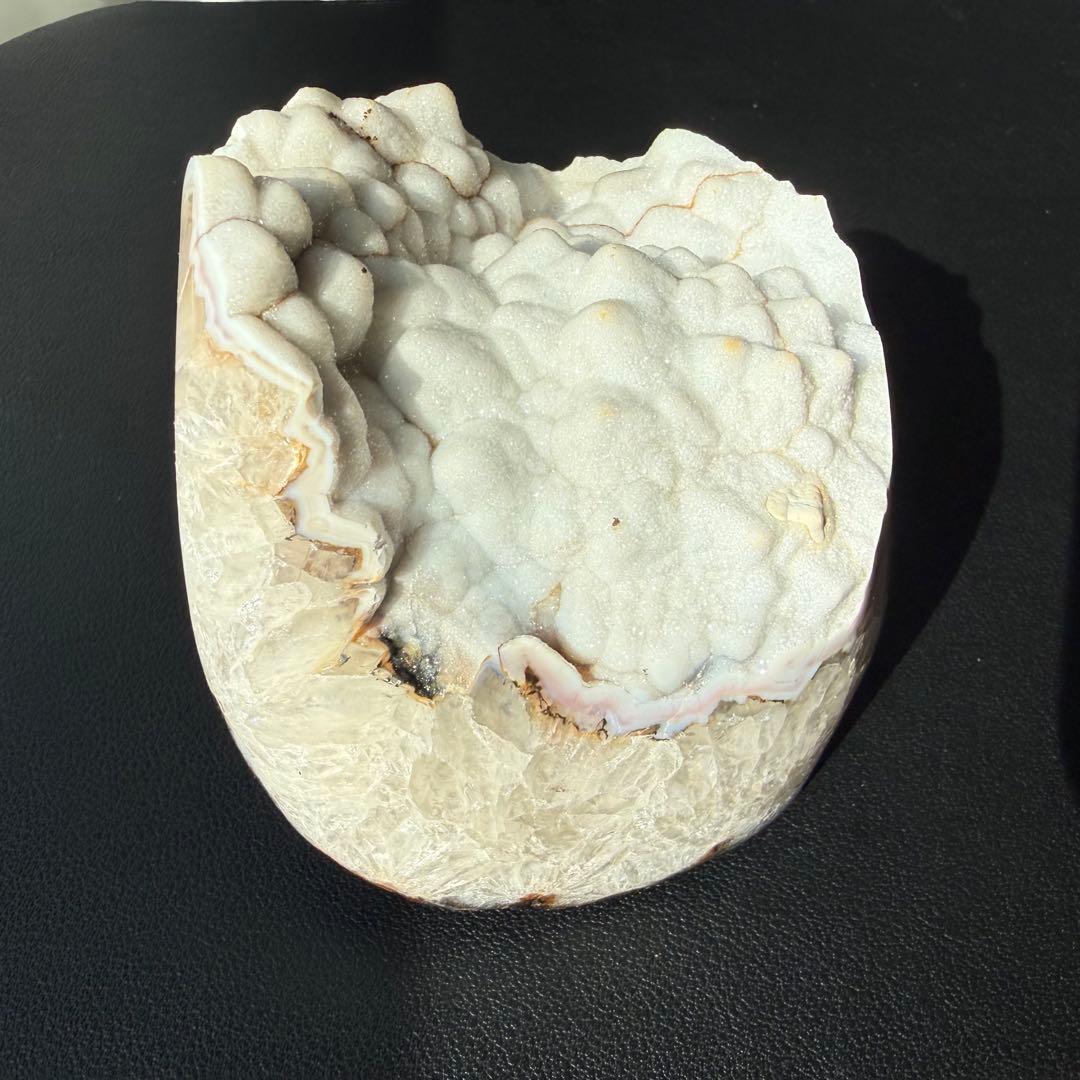 天然石シュガー瑪瑙の原石　置物　NO.030617