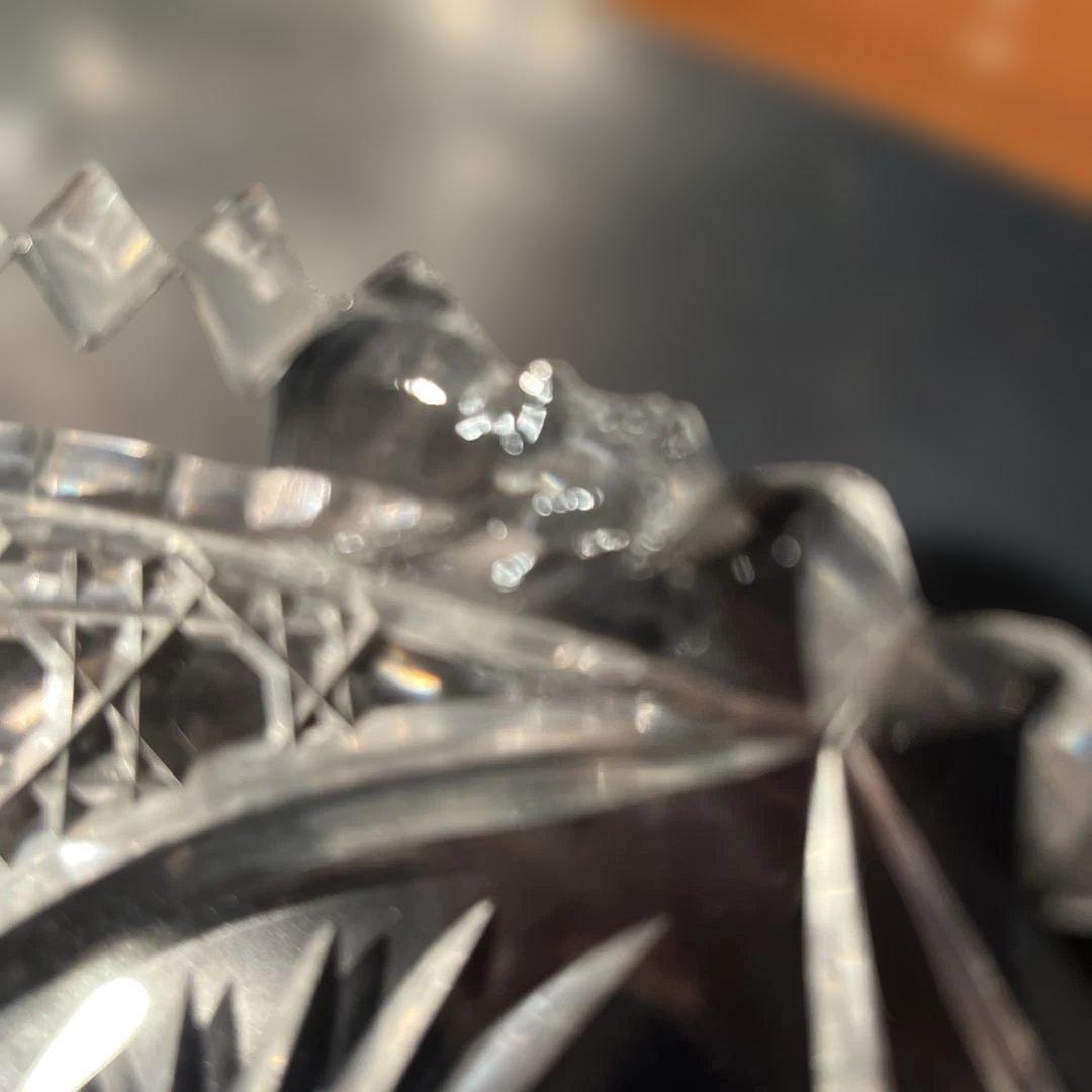 アンティークバカラ　カットグラス　大丸皿