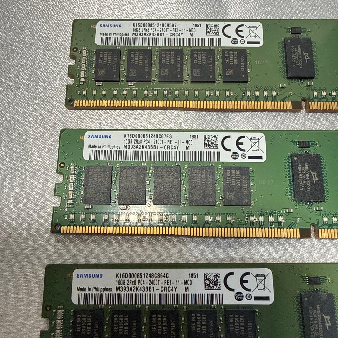 Samsung 16GB DDR4 メモリ 3枚セット2400HMz