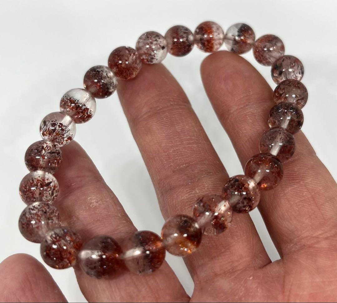 秘蔵の★濃赤！レピドクロサイトインクォーツ♡8.5〜9ミリ レッドスーパーセブン