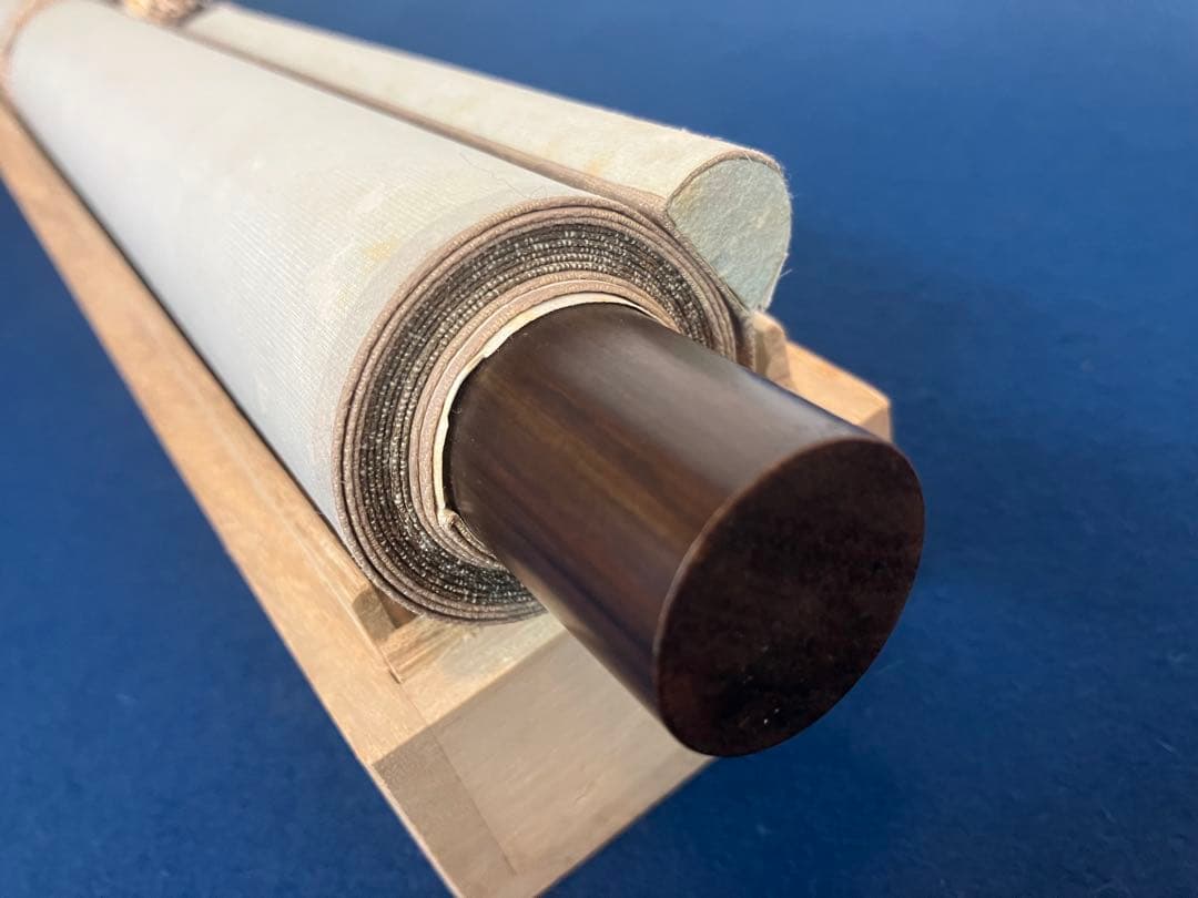 藤井厚志【霊峰の朱鷺】（トキ）絹本　掛軸