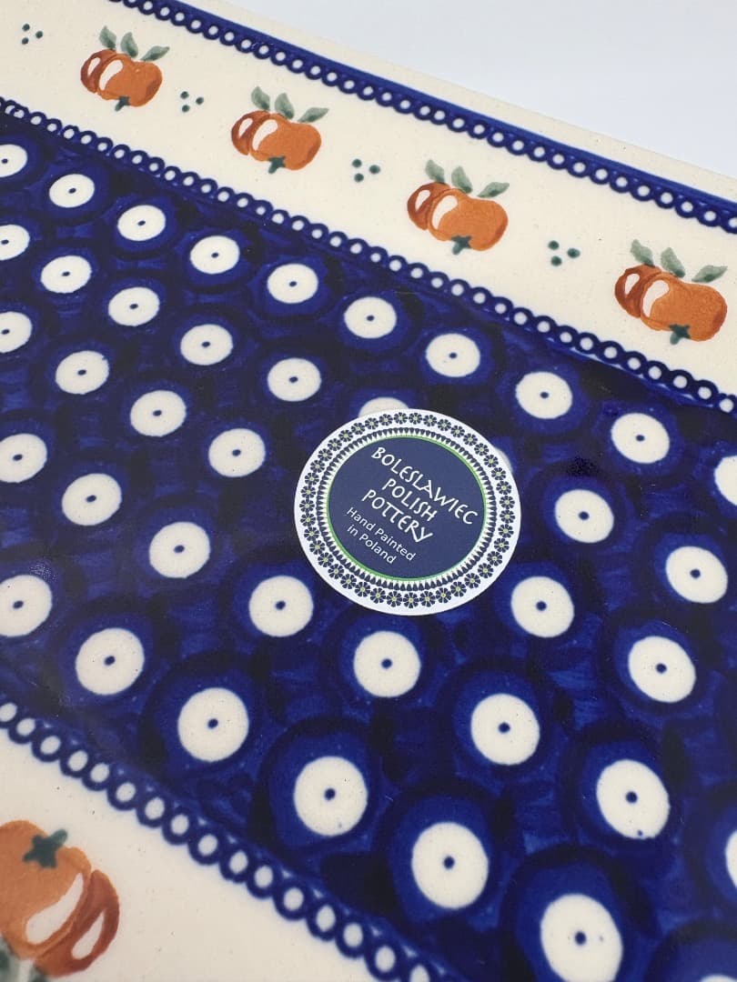 ポーリッシュポタリー 陶器製 長皿 未使用品