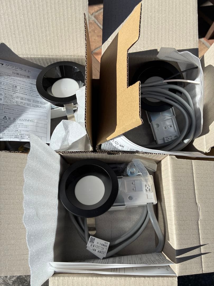 タカラスタンダード　浴室ダウンライト3台