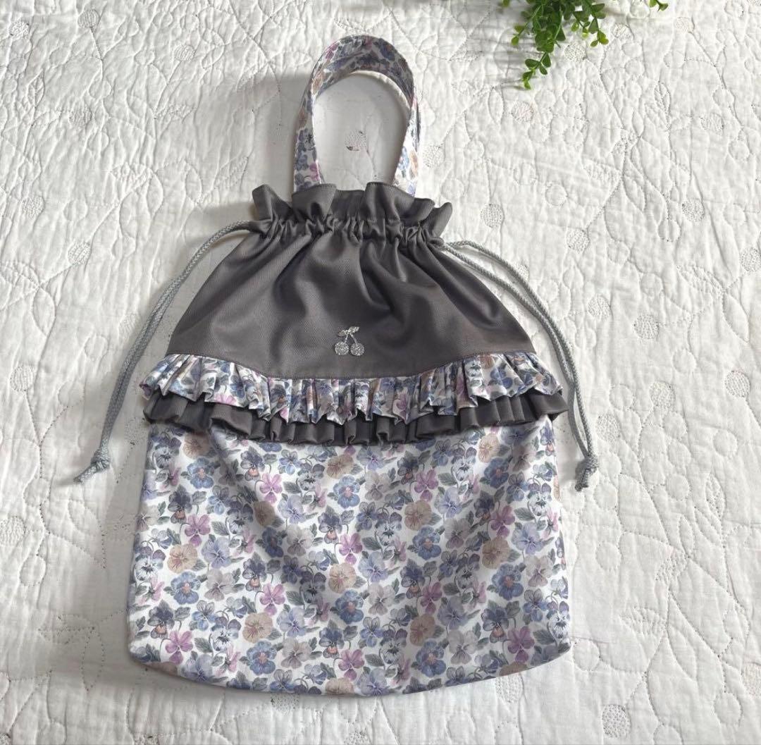 絵本袋　手提げ袋　シューズ袋　3点　シンクオブミー　グレイッシュ　入園入学セット