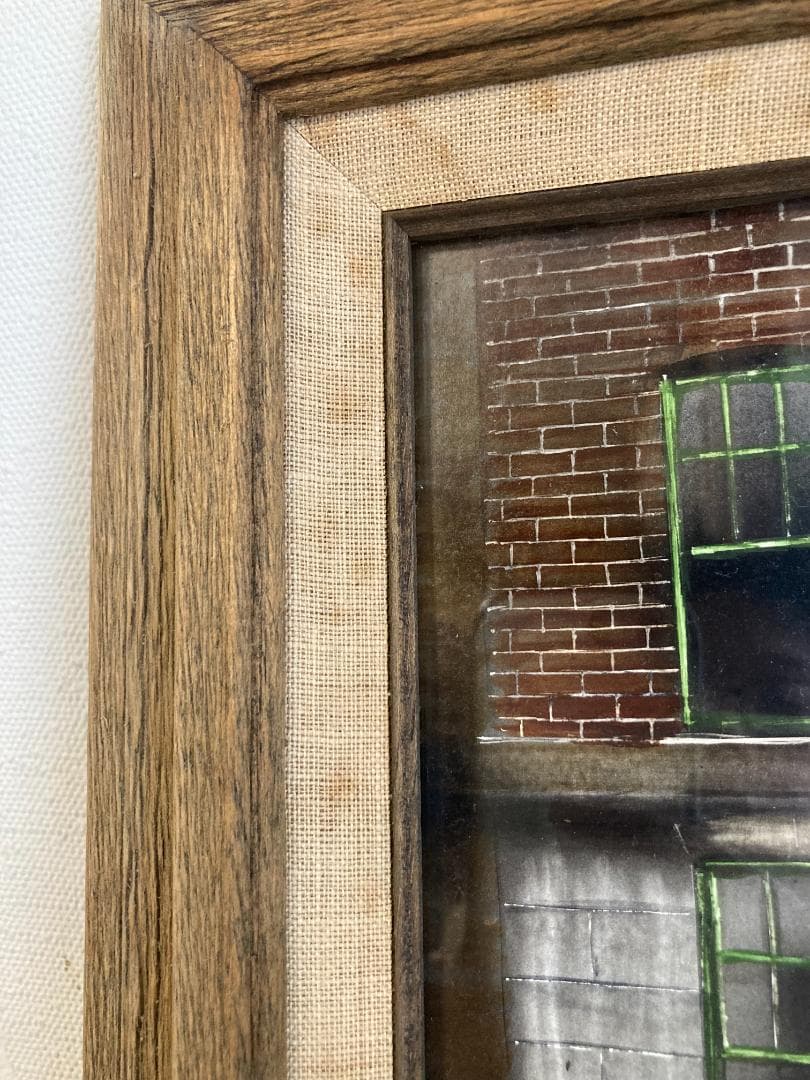 ニューヨーク　マンハッタン　街角　グローサリー　９番街　絵画　木製フレーム