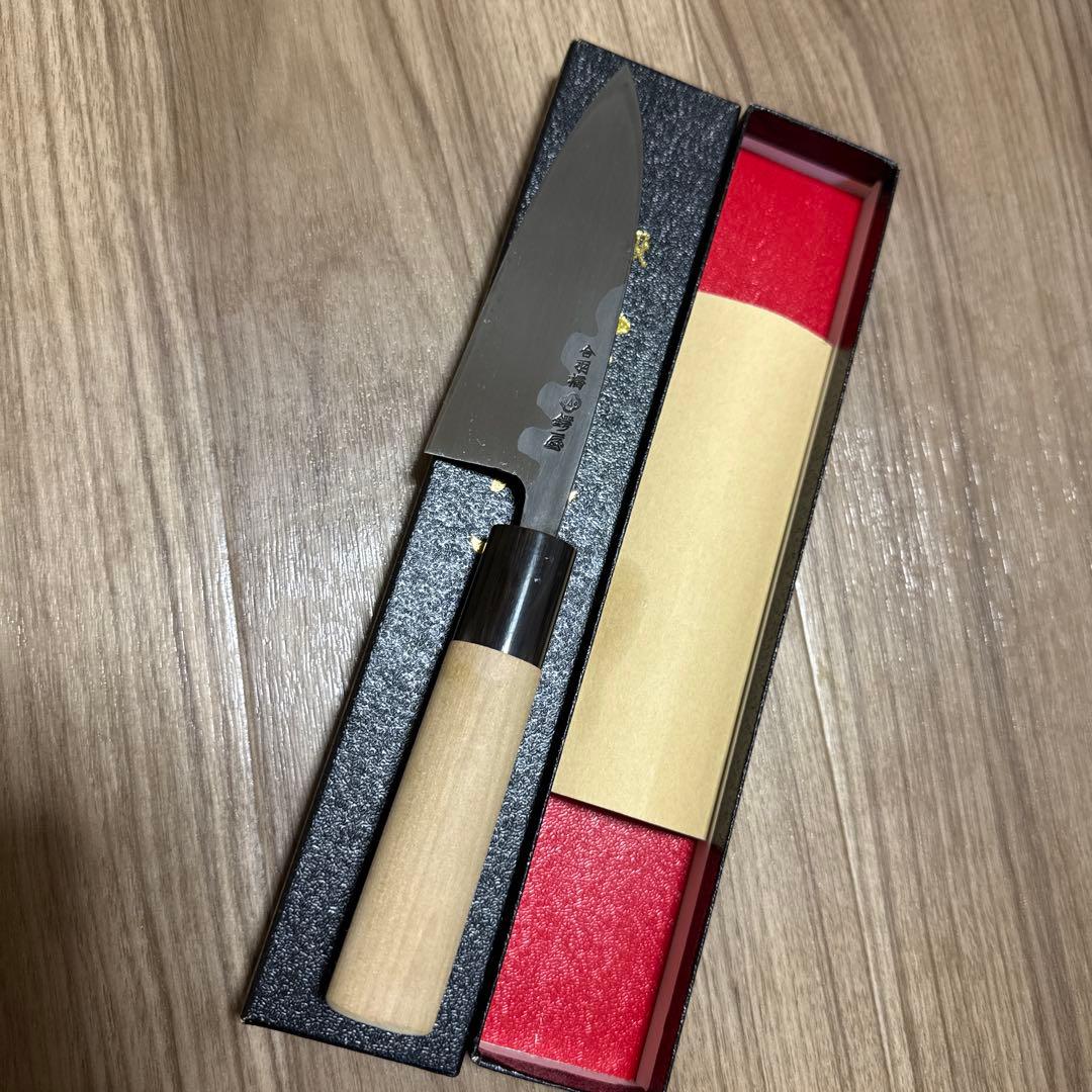 鍔屋　青二鋼　出刃包丁　刃渡り　12.5cm