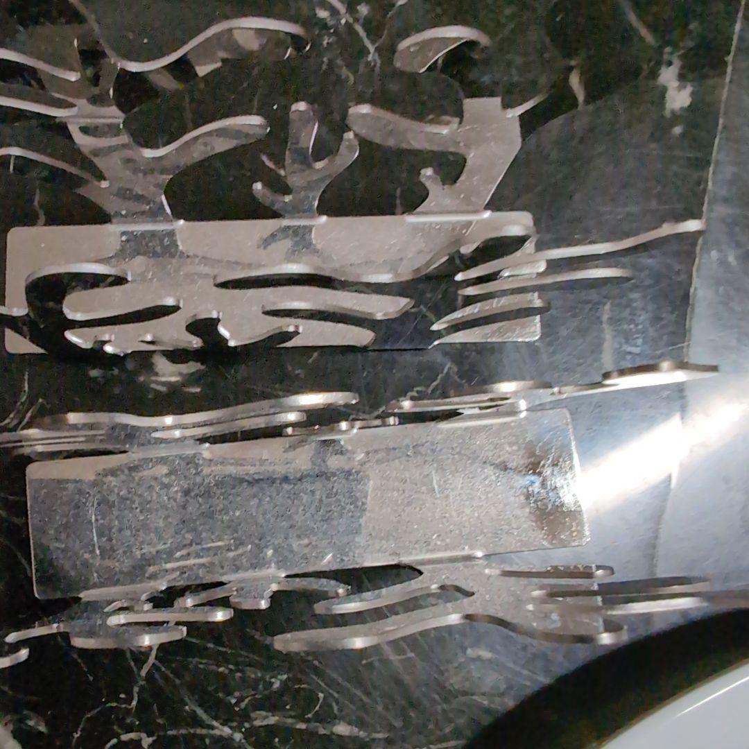 Alessiイタリア製ステンレス鋼 調味料瓶付き バカラプレゼントキズ有り