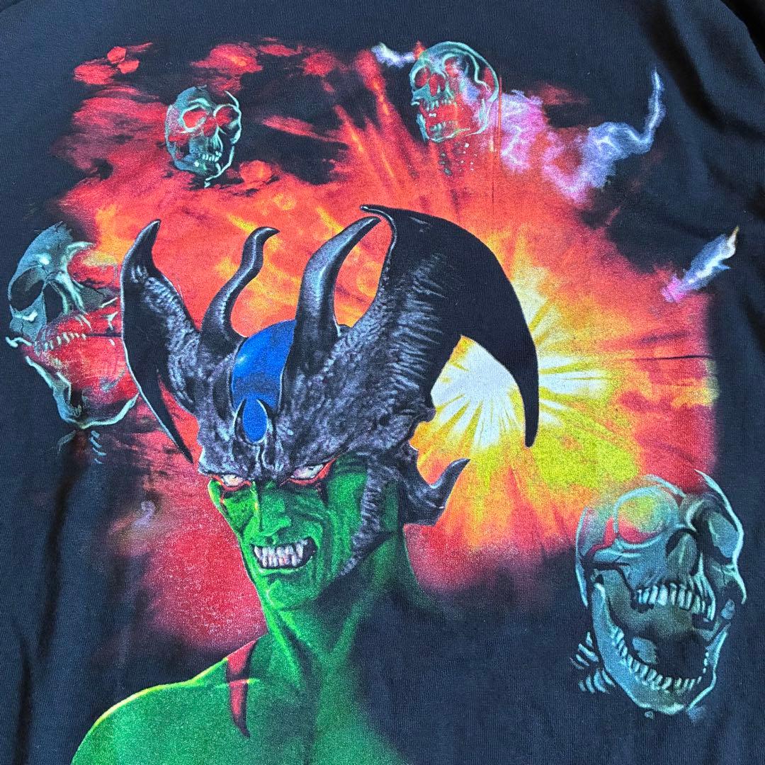 希少 00s デビルマン Tシャツ ユーロスクリーンスターズ 黒 ヴィンテージM