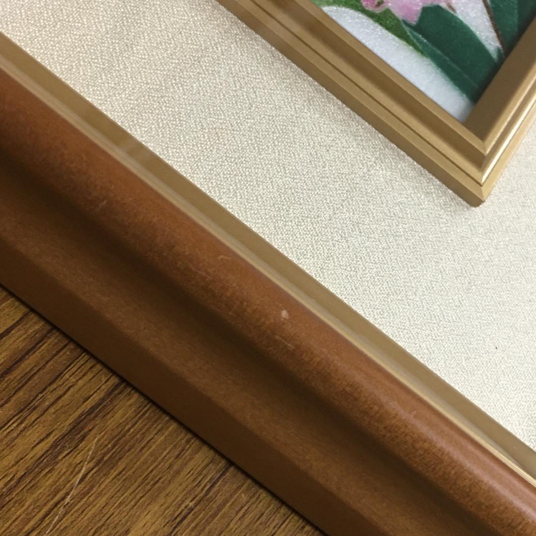 Y 長期保管 七宝焼 絵画 胡蝶蘭 ガラス 花 工芸品 インテリア 額縁