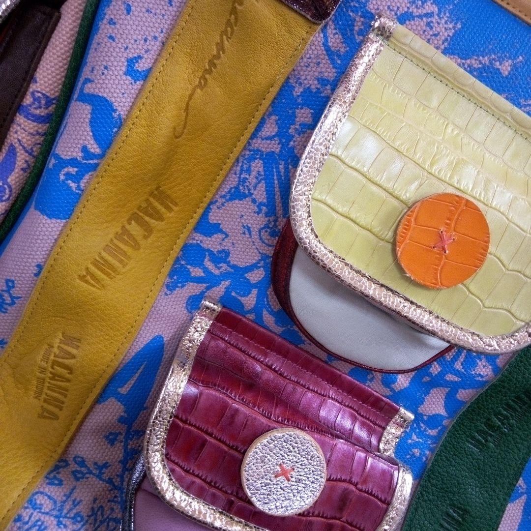 マルチカラー パッチワーク ハンドバッグ　大容量