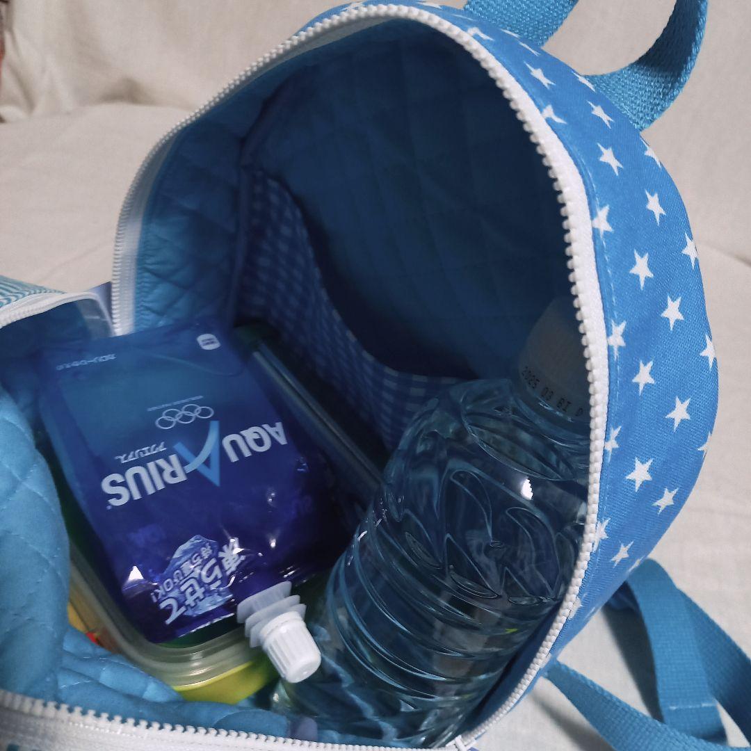 手作り☆パッチワーク風の可愛い働く車のリュックサック☆小サイズ