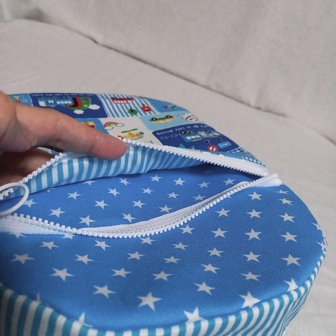 手作り☆パッチワーク風の可愛い働く車のリュックサック☆小サイズ