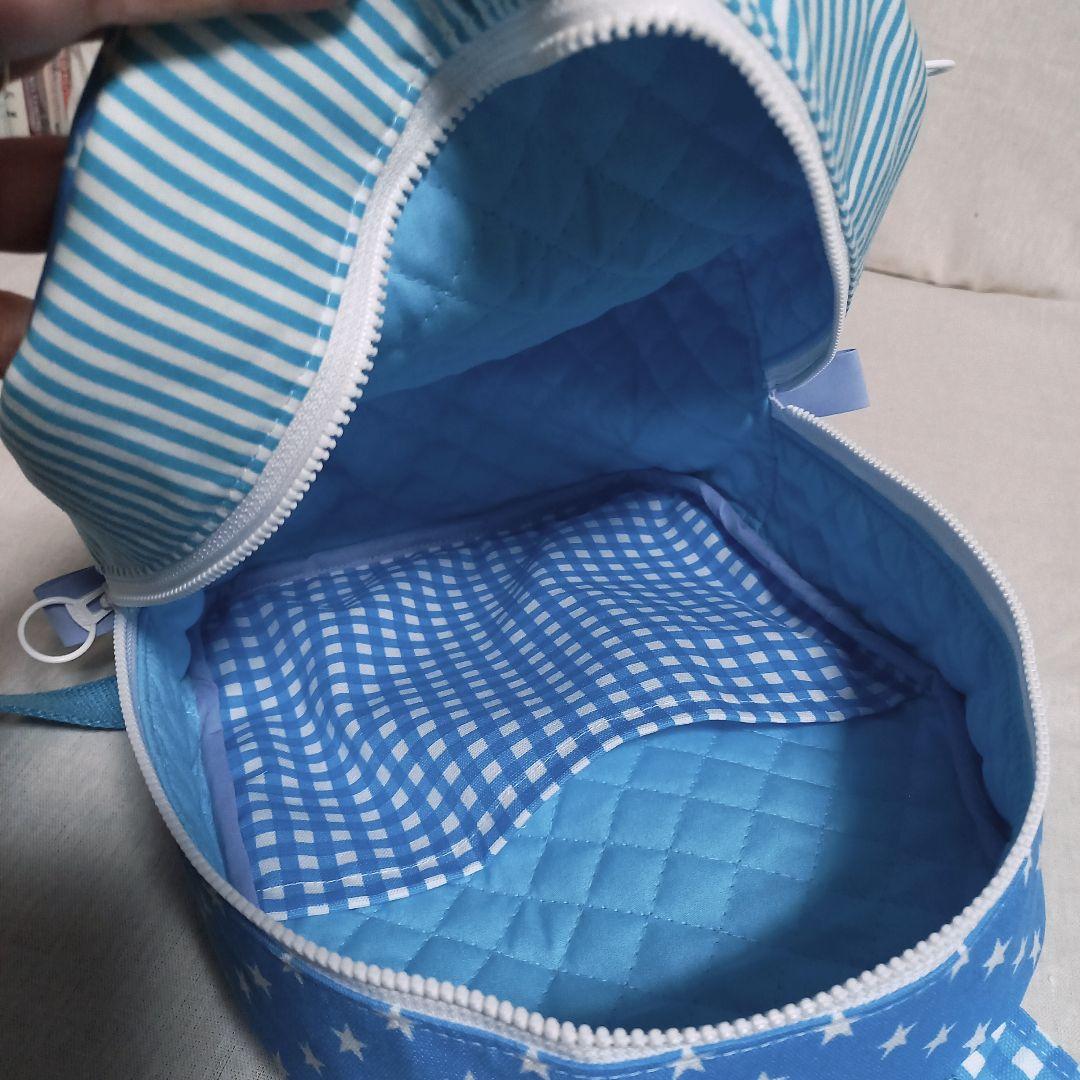 手作り☆パッチワーク風の可愛い働く車のリュックサック☆小サイズ