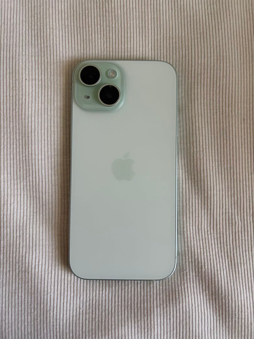 iPhone 15グリーン 本体、新品フィルム付き