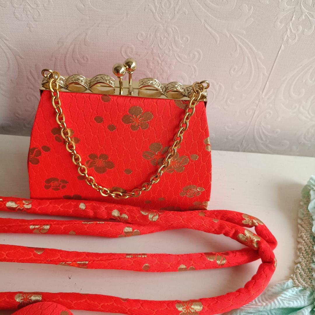 アンティークピンクにくすみブルーの雲取模様の着物と帯フルセット