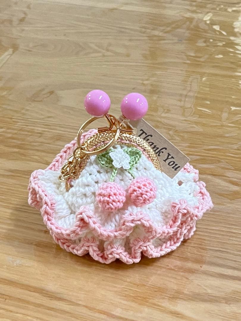 大人可愛いラメピンクcotton ミニ˚✧₊キーリングPrincess