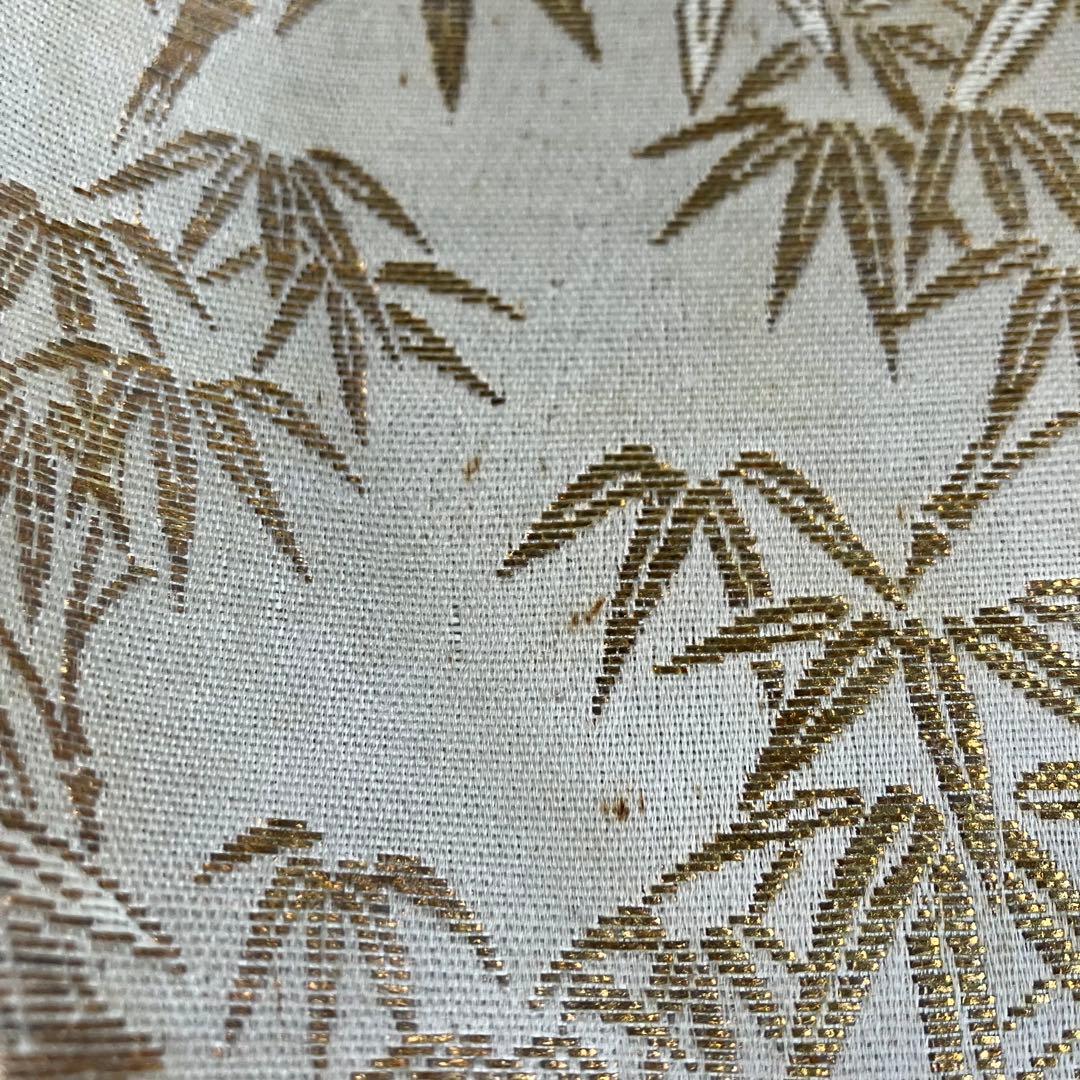 3F 【美品】ぎやまん金彩 竹模様 丸皿トレー 和モダン 菓子器 布地風デザイン