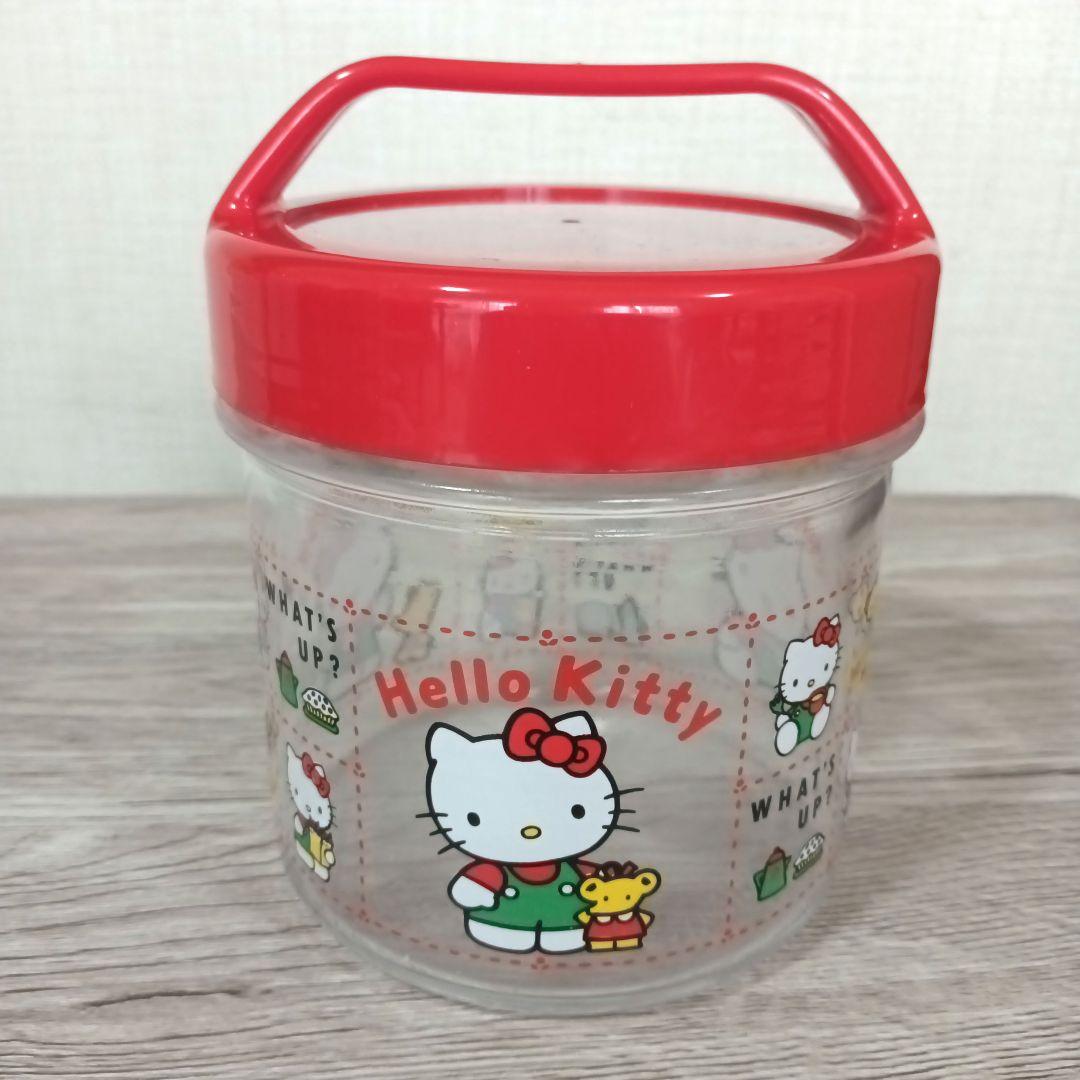 激レア　箱付き　ハローキティ　ポットS　ガラス製　保存容器　1990年