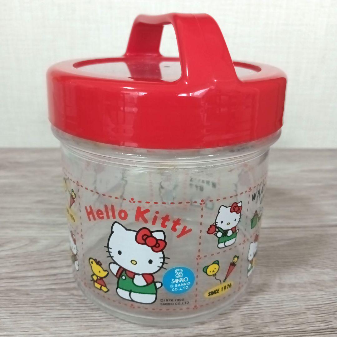 激レア　箱付き　ハローキティ　ポットS　ガラス製　保存容器　1990年