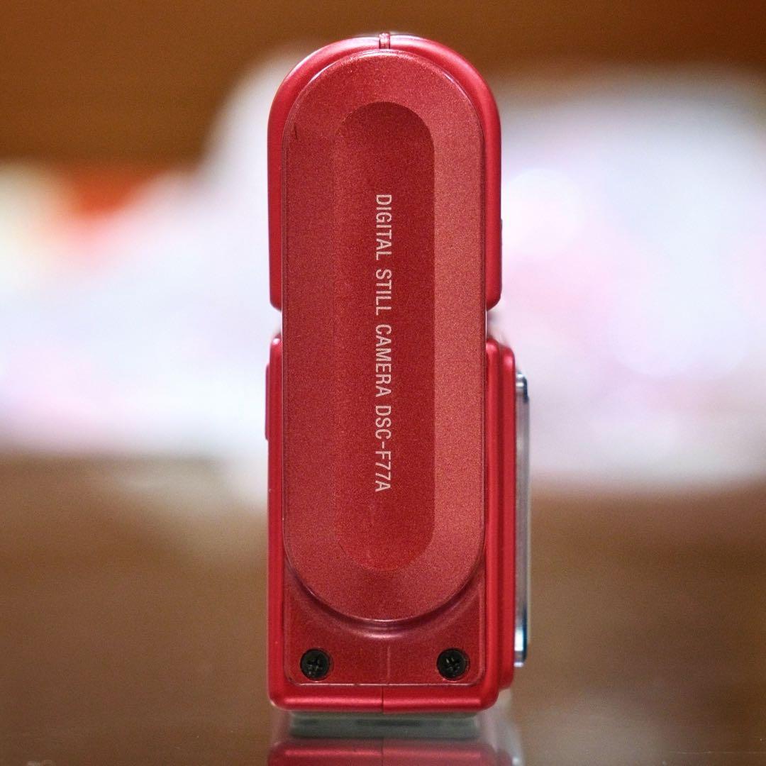 極美品！動作品 平成レトロ SONY Cyber−Shot DSC-F77A 赤