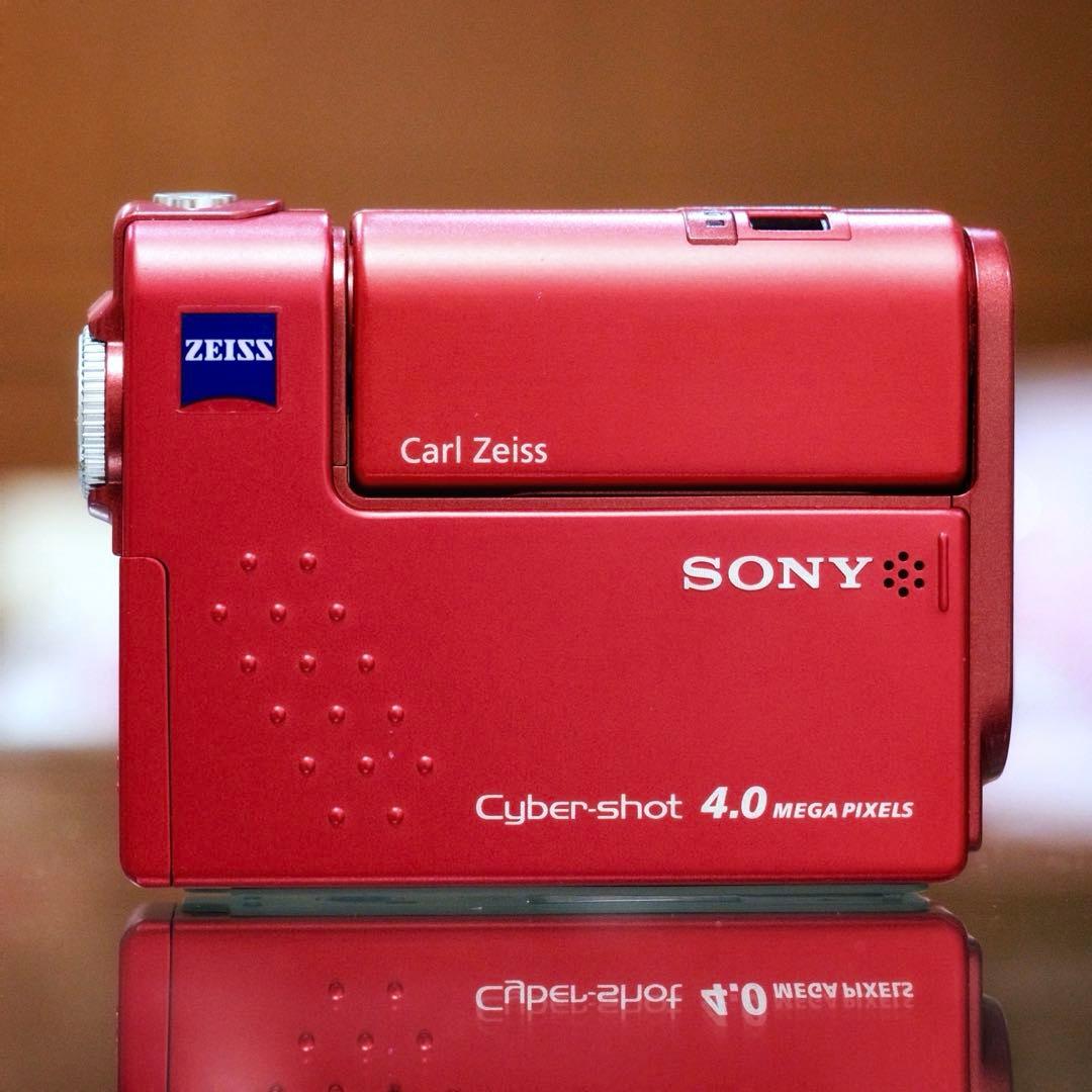極美品！動作品 平成レトロ SONY Cyber−Shot DSC-F77A 赤
