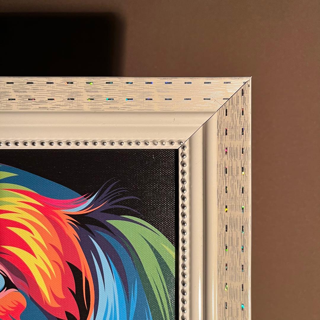 プリントアート レインボードッグ 額縁アクリル版付き 絵画