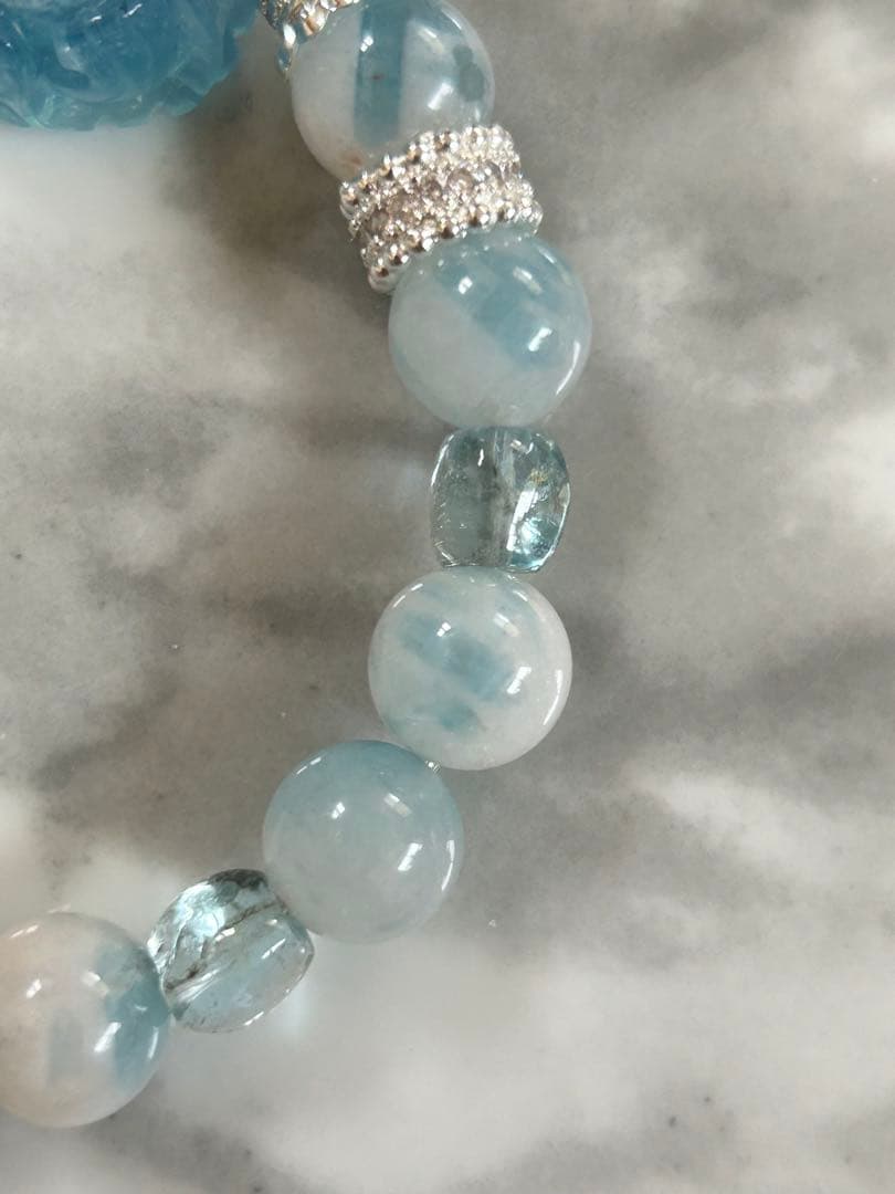 アクアマリン、アクアマリンシリカのブレスレット