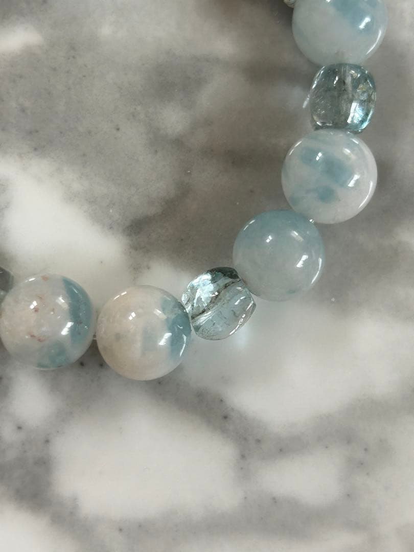 アクアマリン、アクアマリンシリカのブレスレット