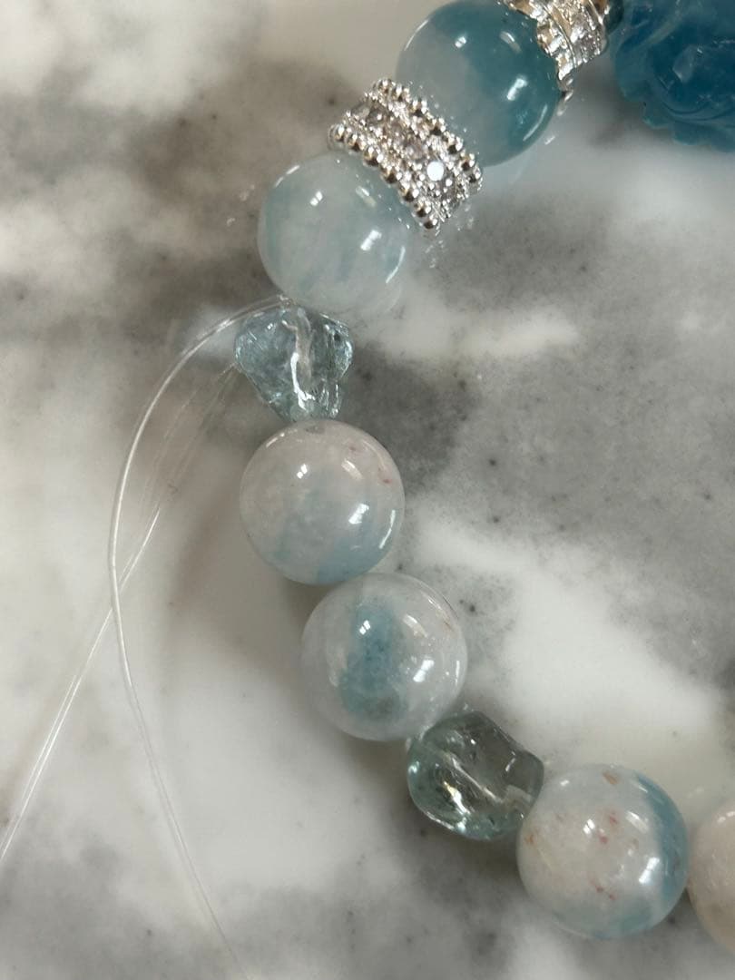 アクアマリン、アクアマリンシリカのブレスレット