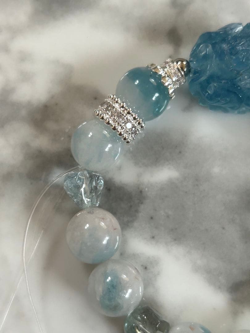 アクアマリン、アクアマリンシリカのブレスレット