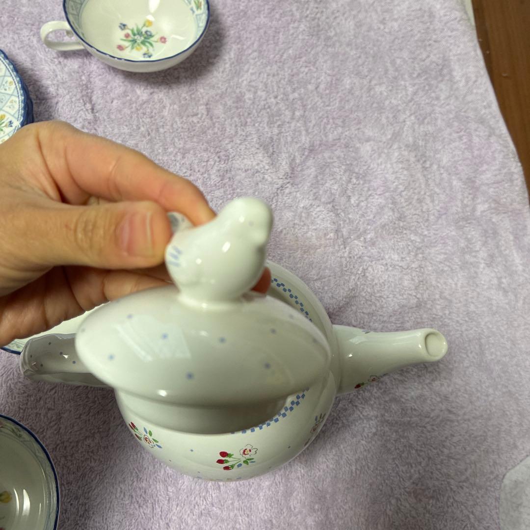 ノリタケ　オランジュリー　カップ＆ソーサー　4客　ティーポットセット　NORI
