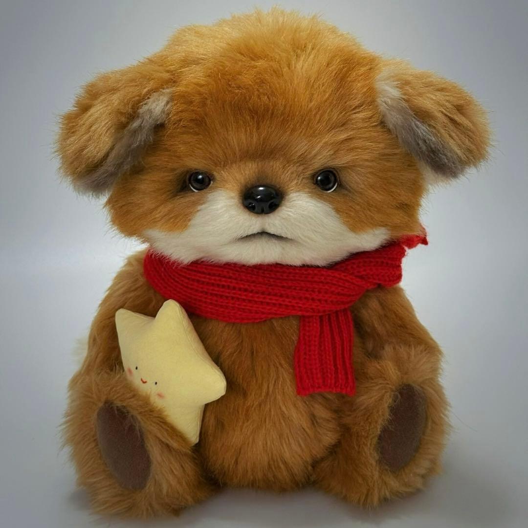 まんまるキツネちゃん アーティストベア 海外作家様 ハンドメイド ぬいぐるみ