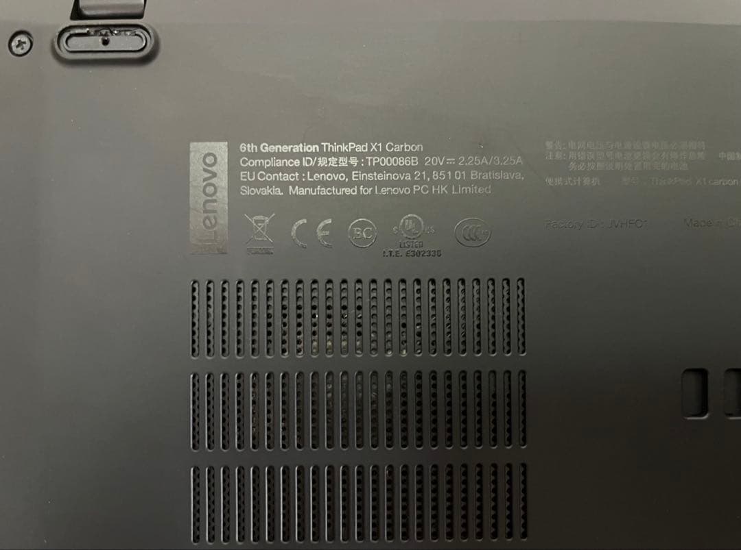 Lenovo ThinkPad X1 Carbon Gen6ノートパソコン i5