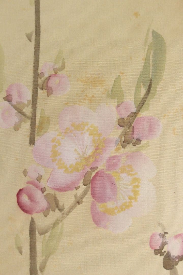 No5755 掛軸　加藤英舟　柳燕之図　絹本着色　合箱　日本画　花鳥　送料無料