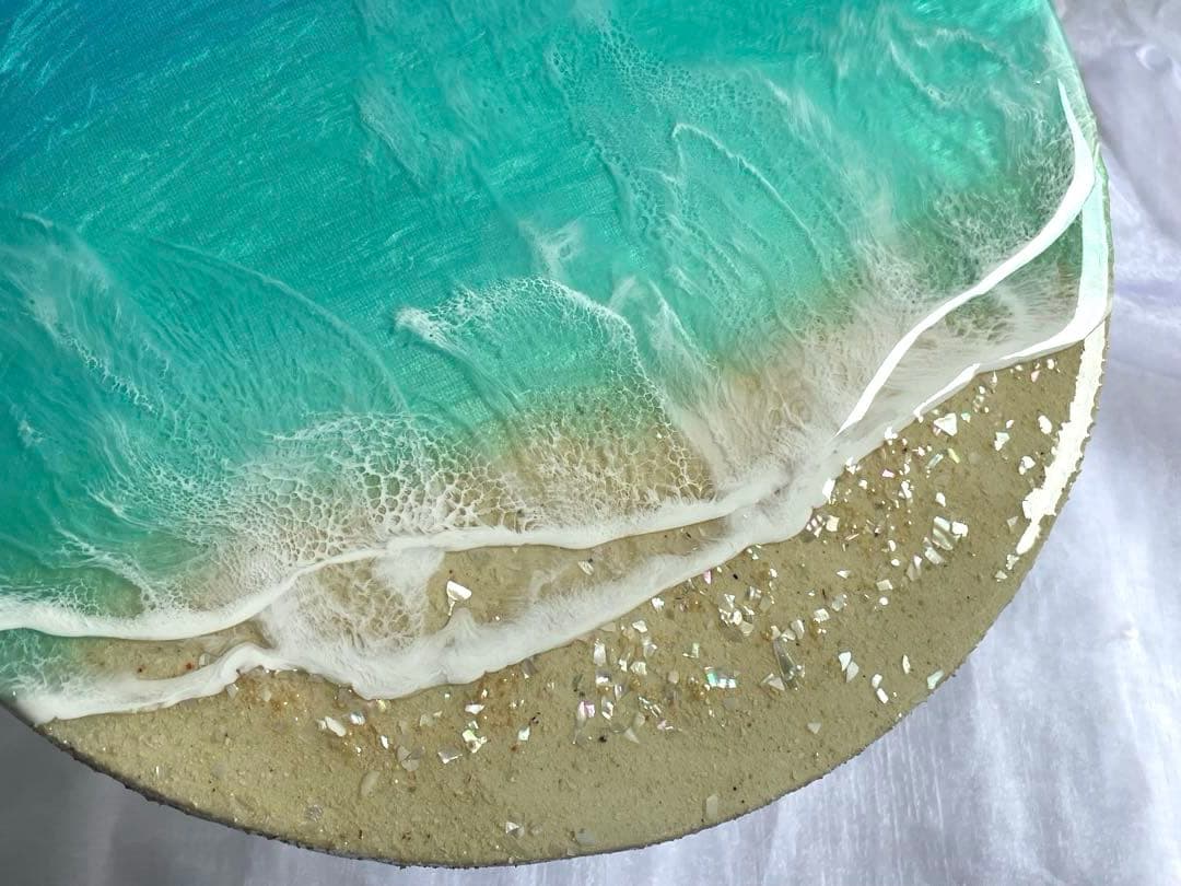 マリーンリング　オーシャンレジン　海アート　ギフト丸型　壁掛けアート　NO3