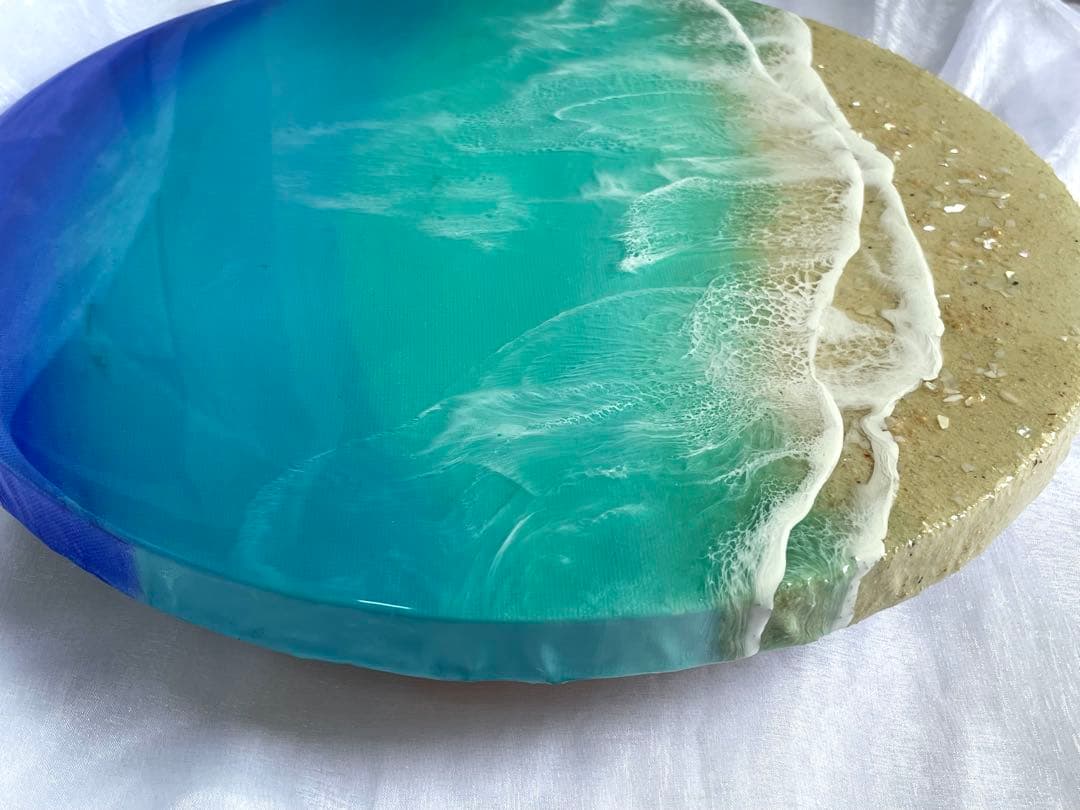 マリーンリング　オーシャンレジン　海アート　ギフト丸型　壁掛けアート　NO3