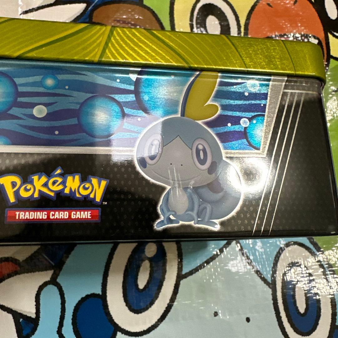 ポケモン　海外　缶ケース① サルノリ　ヒバニー　メッソン