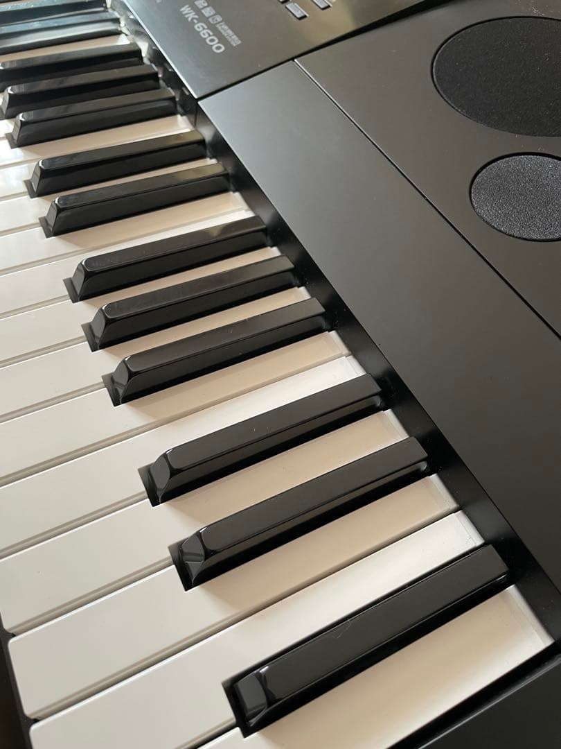 CASIO WK-6600 76鍵盤 電子キーボード 譜面台・ACアダプター付