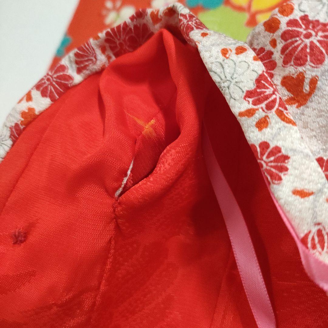 タミーちゃんサイズ　ハンドメイド　花嫁衣装セット　赤花柄