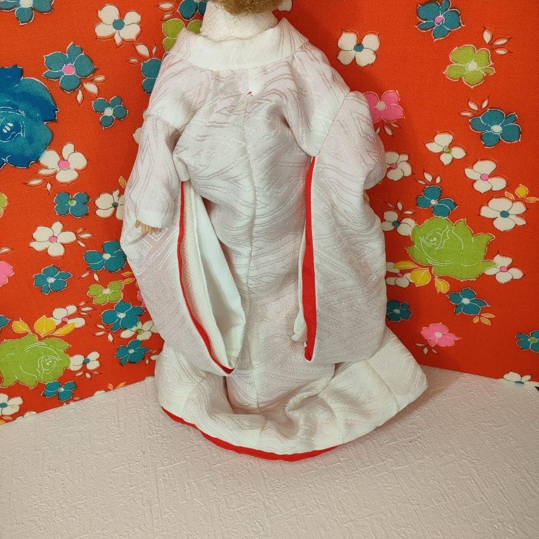 タミーちゃんサイズ　ハンドメイド　花嫁衣装セット　赤花柄