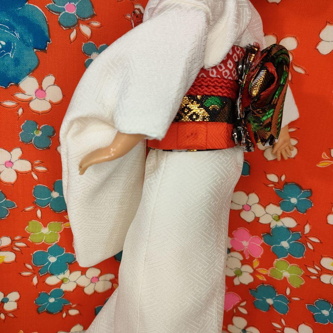 タミーちゃんサイズ　ハンドメイド　花嫁衣装セット　赤花柄