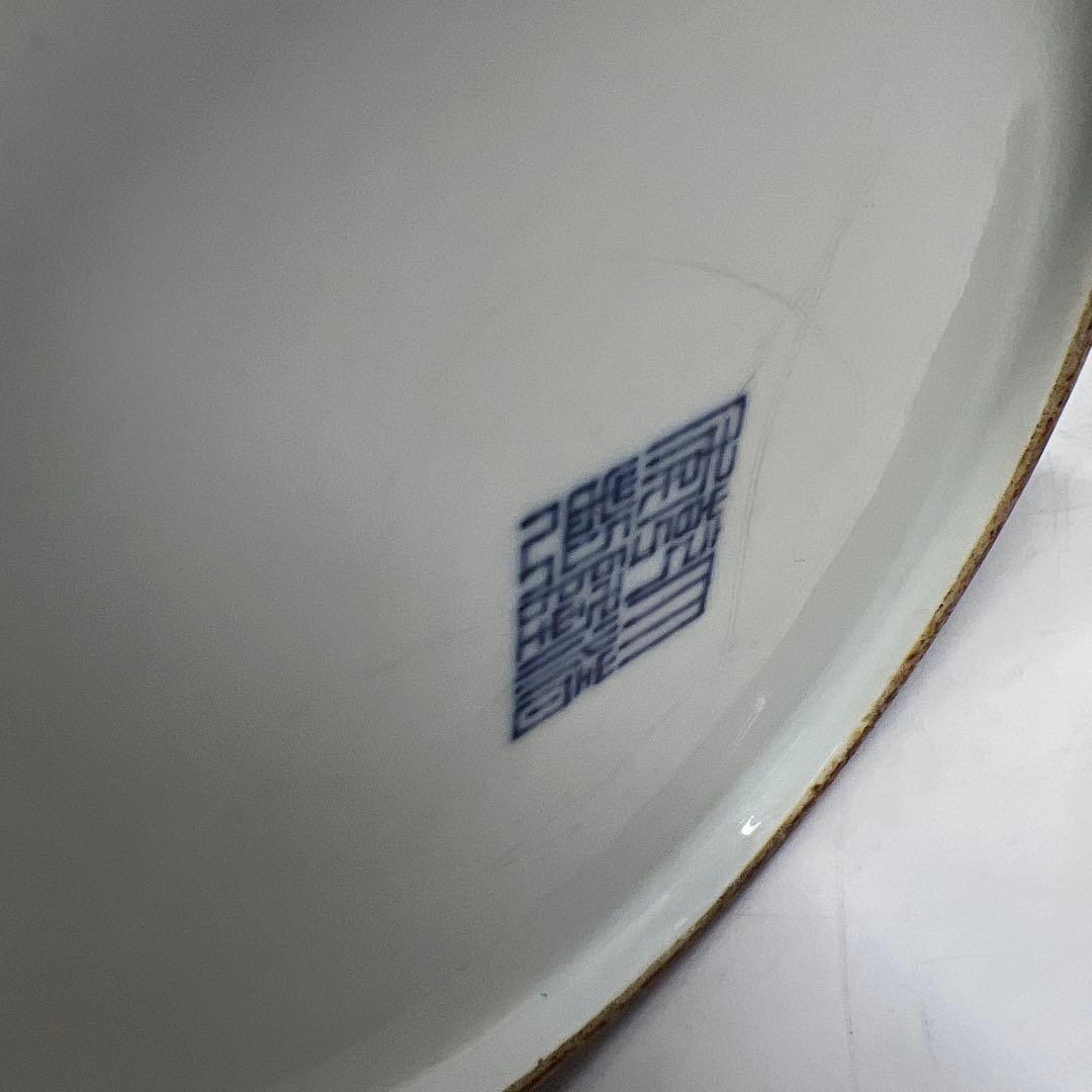 専用　中国清時代大清乾隆年製青花龍図花瓶　高さ35cm 東K8-0312トコオコ