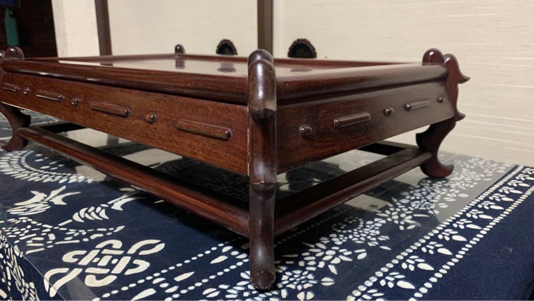 【専用】花梨？紫檀？無垢材　高級銘木　特大　盆栽　美術品　台座　天板一枚板