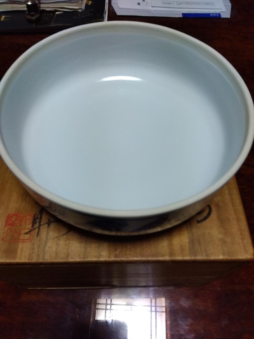 河合卯之助 呉須赤絵蓋物 (向日窯 )