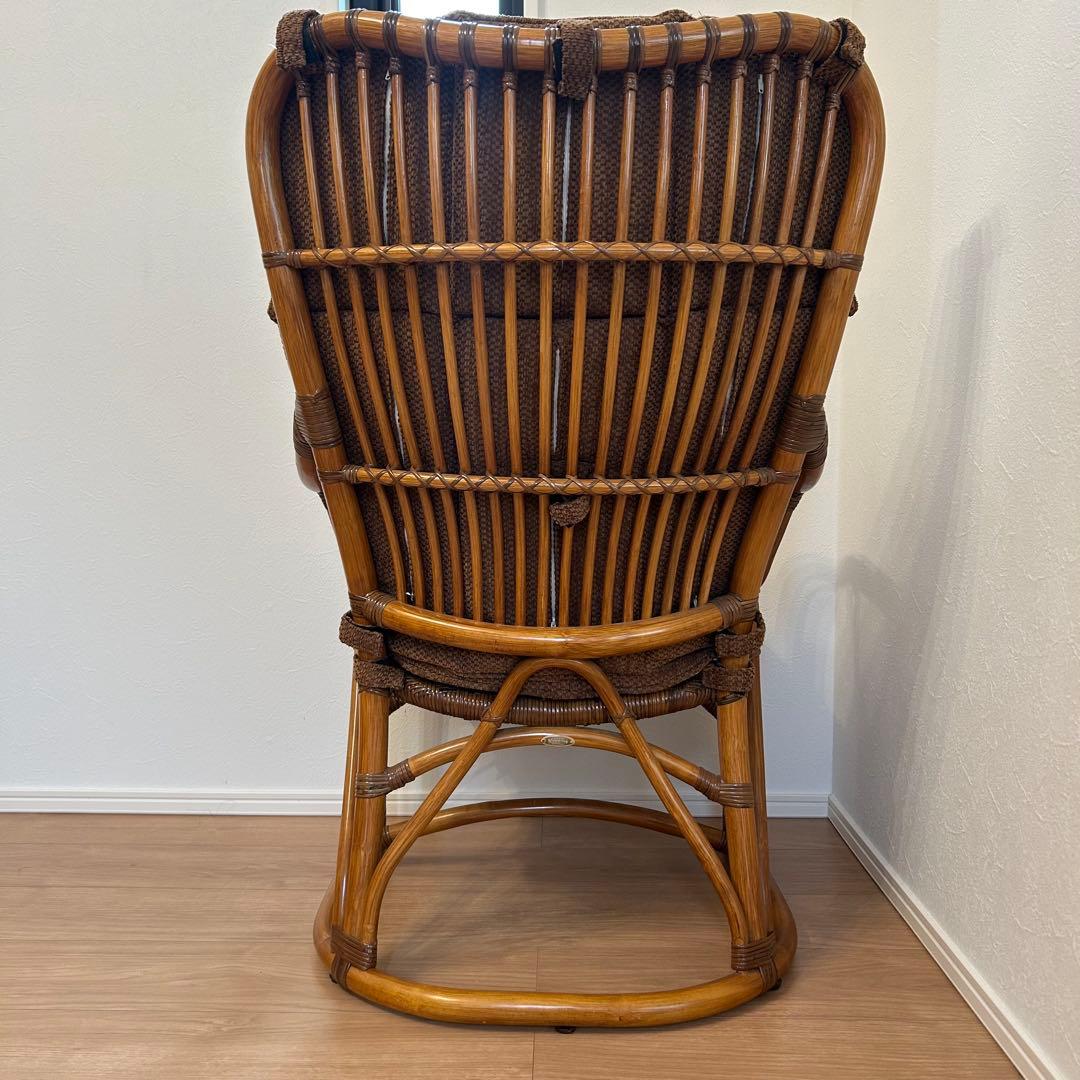 kazama カザマ アコルデアームチェア ラタン チェア ハイバック 椅子 籐