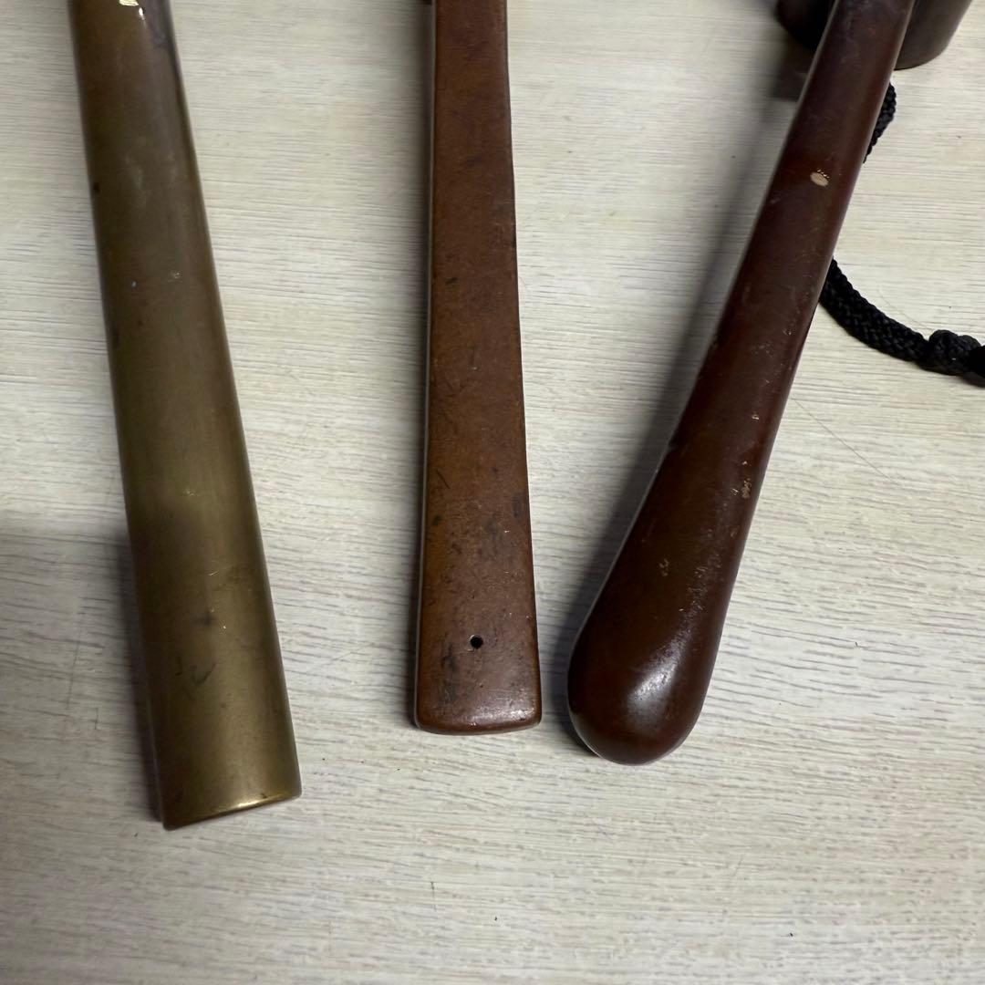 書道具　古銅製 柄杓型 矢立 筆と墨壺一体式 古道具　セード　時代品